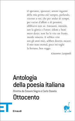9788806187712 - Antologia della poesia italiana. Vol. 7: Ottocento