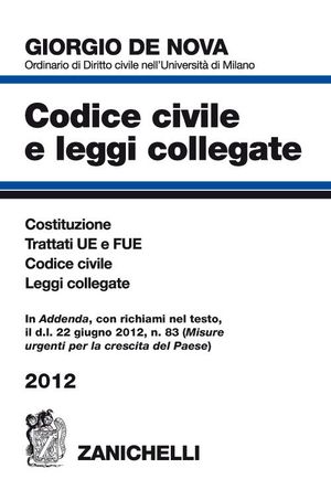 9788808193322 - Codice civile e leggi collegate 2012. Con appendice di diritto tributario. Con CD-ROM