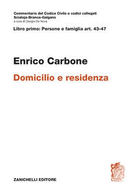 9788808499240 - Art. 43-47. Domicilio e residenza