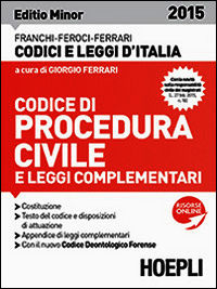 9788820365899 - Codice di procedura civile 2015. Ediz. minore