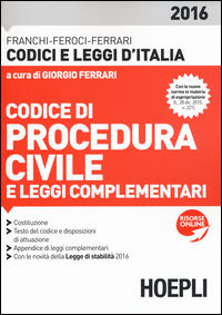 9788820371876 - Codice di procedura civile e leggi complementari