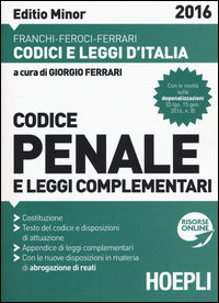 9788820371920 - Codice penale e leggi complementari. Ediz. minore