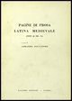 9788820706111 - Pagine di prosa latina medievale. Sino al secolo X