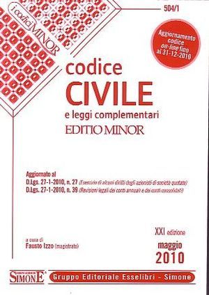 9788824453660 - Codice civile e leggi complementari. Ediz. minor
