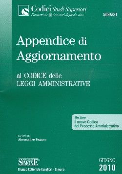 9788824454216 - Appendice di aggiornamento al codice delle leggi amministrative