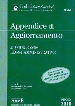 9788824455923 - Appendice di aggiornamento al codice delle leggi amministrative. Ottobre 2010