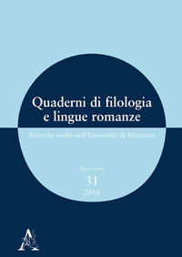 9788825503067 - Quaderni di filologia e lingue romanze. Ricerche svolte nell'Università di Macerata  (2016). Con CD-ROM. Vol. 31