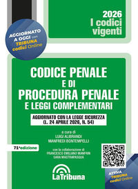 9788829119141 - Codice penale e di procedura penale e leggi complementari. Aggiornato con la Legge sicurezza (24 aprile 2026, n. 54)