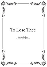 9788831633260 - To lose thee