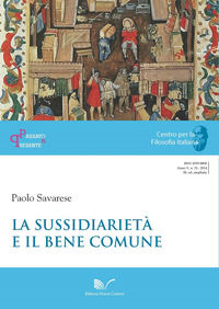 9788833650814 - La sussidiarietà e il bene comune
