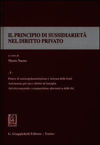 9788834859162 - Il principio di sussidiarietà nel diritto privato. Vol. 1: Potere di autoregolamentazione e sistema delle fonti. Autonom