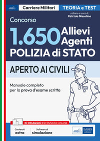 9788836229796 - Concorso 1650 allievi agenti Polizia di Stato. Manuale completo per la prova d'esame scritta. Con software di simulazion
