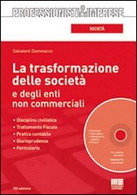 9788838756160 - La trasformazione delle società e degli enti non commerciali