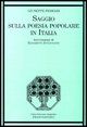 9788846465467 - Saggio sulla poesia popolare in Italia