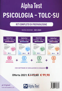 9788848323307 - Alpha Test. Psicologia. TOLC-SU. Kit completo di preparazione