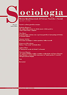 9788849225204 - Sociologia. Rivista quadrimestrale di scienze storiche e sociali (2012). Vol. 1