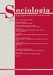 9788849225259 - Sociologia. Rivista quadrimestrale di scienze storiche e sociali (2012). Vol. 2