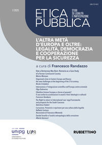 9788849886726 - Etica pubblica. Studi su legalità e partecipazione (2025). Vol. 1: L' altra metà d'Europa e oltre: legalità, democrazia