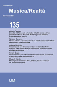 9788855435277 - Musica/realtà (2024). Vol. 135
