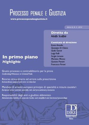 Processo penale e giustizia (2012). Vol. 2