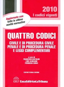 9788861325456 - Quattro codici. Civile e di procedura civile, penale e di procedura penale e leggi complementari