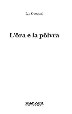 9788863580952 - L'ora e la polvra