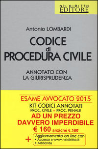 9788866575962 - Codice di procedura civile-Codice di procedura penale e leggi speciali. Annotato con la giurisprudenza. Con aggiornament