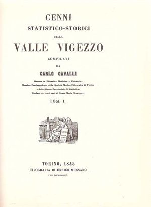 9788870371321 - Cenni statistico-storici della valle Vigezzo
