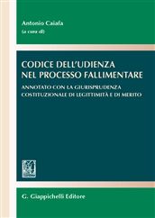 9788875242206 - Codice dell'udienza nel processo fallimentare