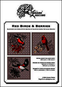 9788875473716 - Red birds & Berries. Cros stitch and blackwork designs