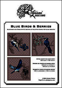 9788875473723 - Blue birds & Berries. Cross stitch and blackwork designs
