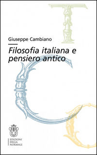 9788876425660 - Filosofia italiana e pensiero antico