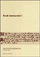 9788876943492 - Studi alemannici. Vol. 1: I dialetti walser tra isolamento e contatto linguistico