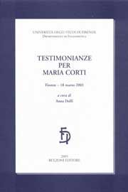 9788878700253 - Testimonianze per Maria Corti