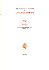 9788879230223 - Bibliografia degli scritti di Giuseppe Prestipino