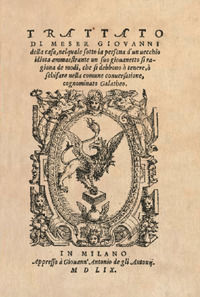 9788883046513 - Il Galateo di Messer Giovanni della Casa (rist. anast. 1559)