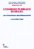 9788883355400 - L'esordio pubblico di Hegel per il bicentenario della Differenzschrift
