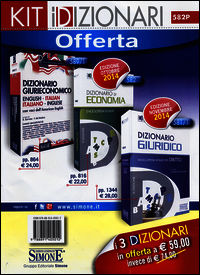 9788891405012 - Dizionario di economia-Dizionario giuridico-Dizionario giurieconomico. English-italian, italiano-inglese. Con voci dell'