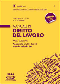 9788891409874 - Manuale di diritto del lavoro