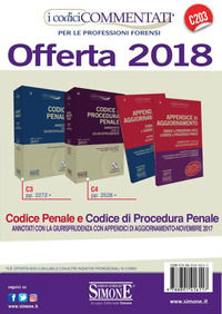 9788891416117 - Codice penale-Codice di procedura penale. Annotato con la giurisprudenza-Appendice di aggiornamento. Codice di procedura