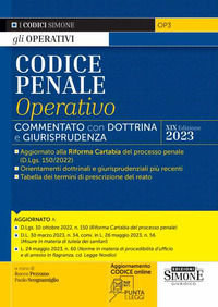 9788891435972 - Codice penale operativo. Commentato con dottrina e giurisprudenza. Con aggiornamento online