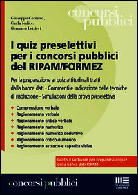 9788891604941 - I quiz preselettivi per i concorsi pubblici del RIPAM/FORMEZ