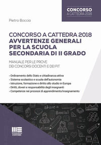 9788891628152 - Concorso a cattedra 2018. Avvertenze generali per la scuola secondaria di II grado. Manuale per le prove dei concorsi do