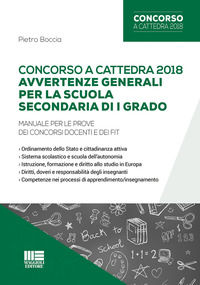 9788891628169 - Concorso a cattedra 2018. Avvertenze generali per la scuola secondaria di I grado. Manuale per le prove dei concorsi doc
