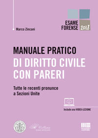 9788891629791 - Manuale pratico di diritto civile con pareri. Tutte le recenti pronunce a Sezioni Unite