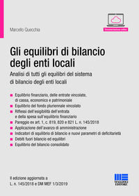 9788891632708 - Gli equilibri di bilancio degli enti locali