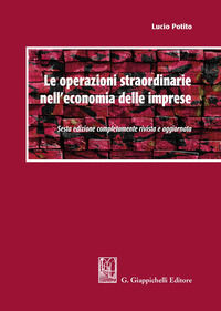 9788892134836 - Le operazioni straordinarie nell'economia delle imprese