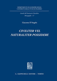 9788892142756 - Civiliter vel naturaliter possidere