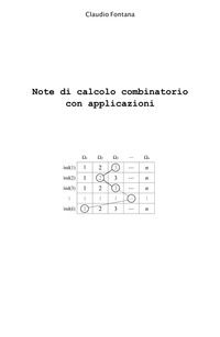 9788892375314 - Note di calcolo combinatorio con applicazioni