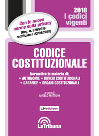 9788893178068 - Codice costituzionale